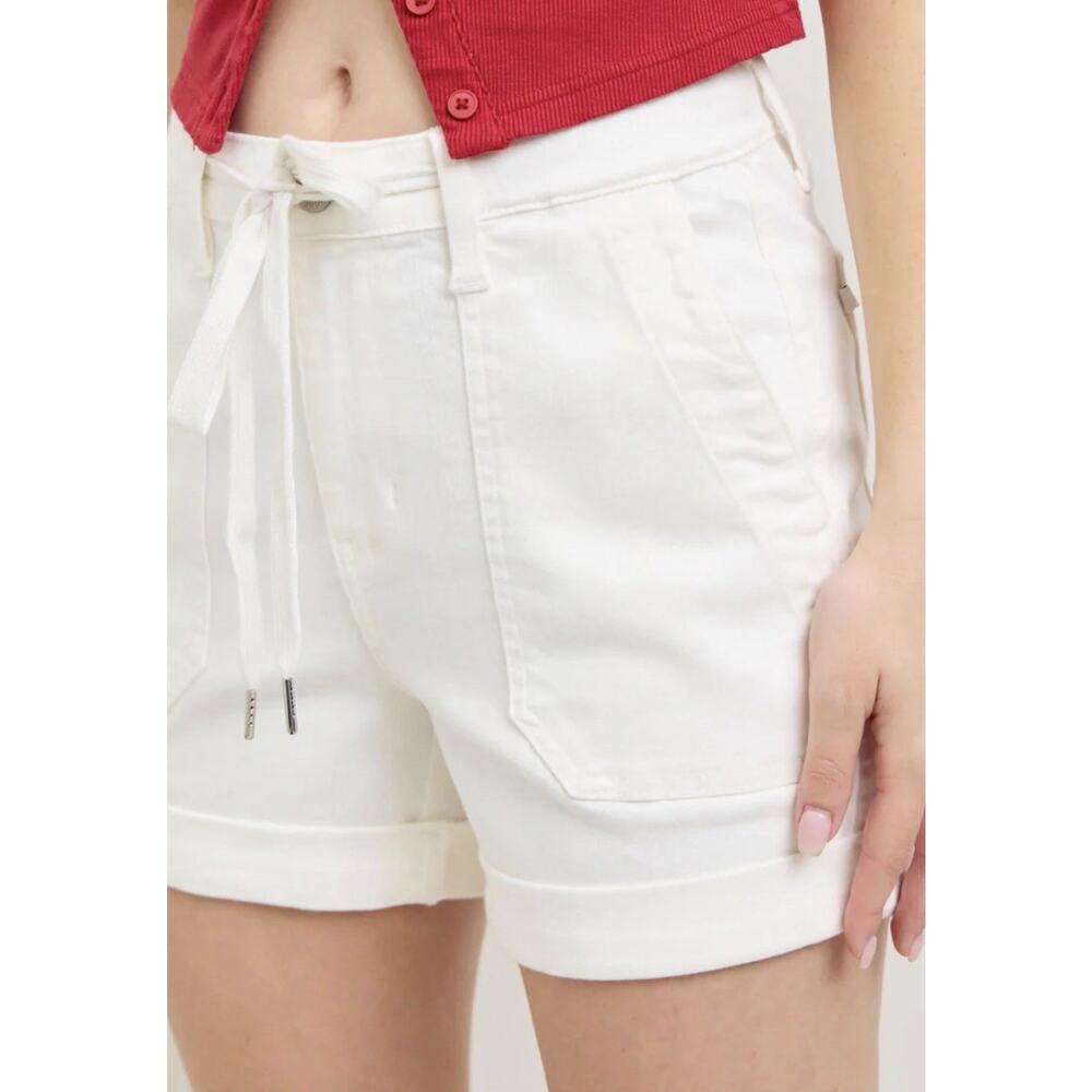 judy blue women's shorts cuffed denim size xl jb150339 white summer vacation NWT